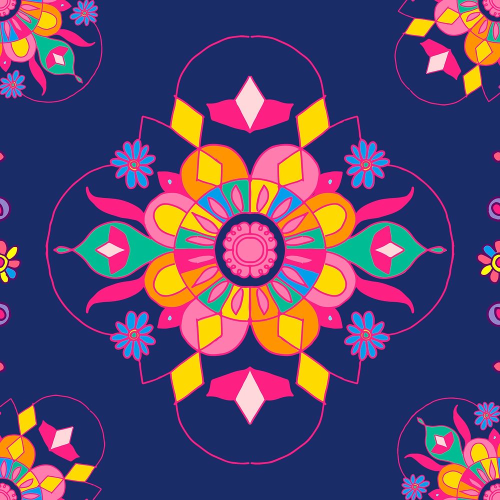 Diwali Indian mandala psd pattern background