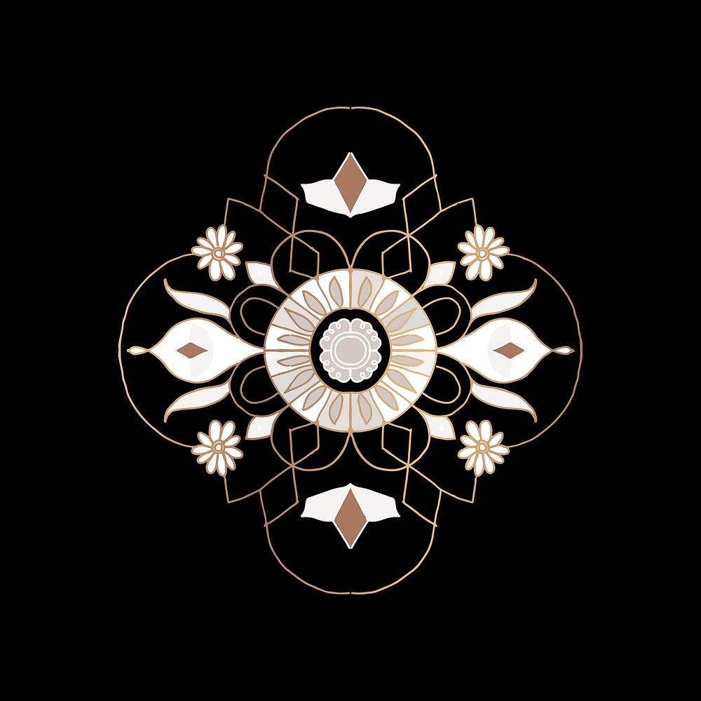 Oriental Mandala flower Indian symbol