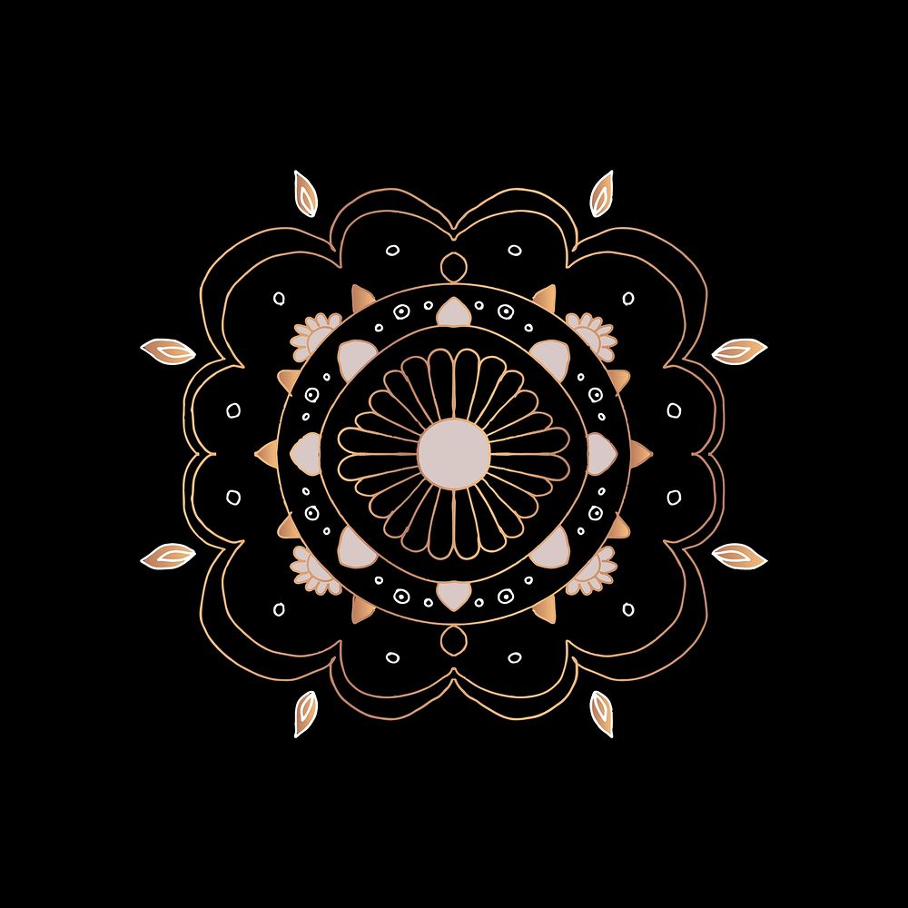 Oriental Mandala flower Indian symbol