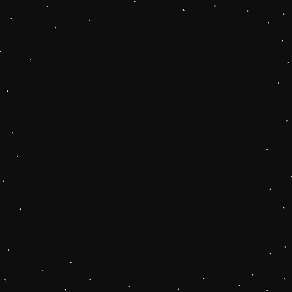Sparkly stars gold vector starry sky border on black background