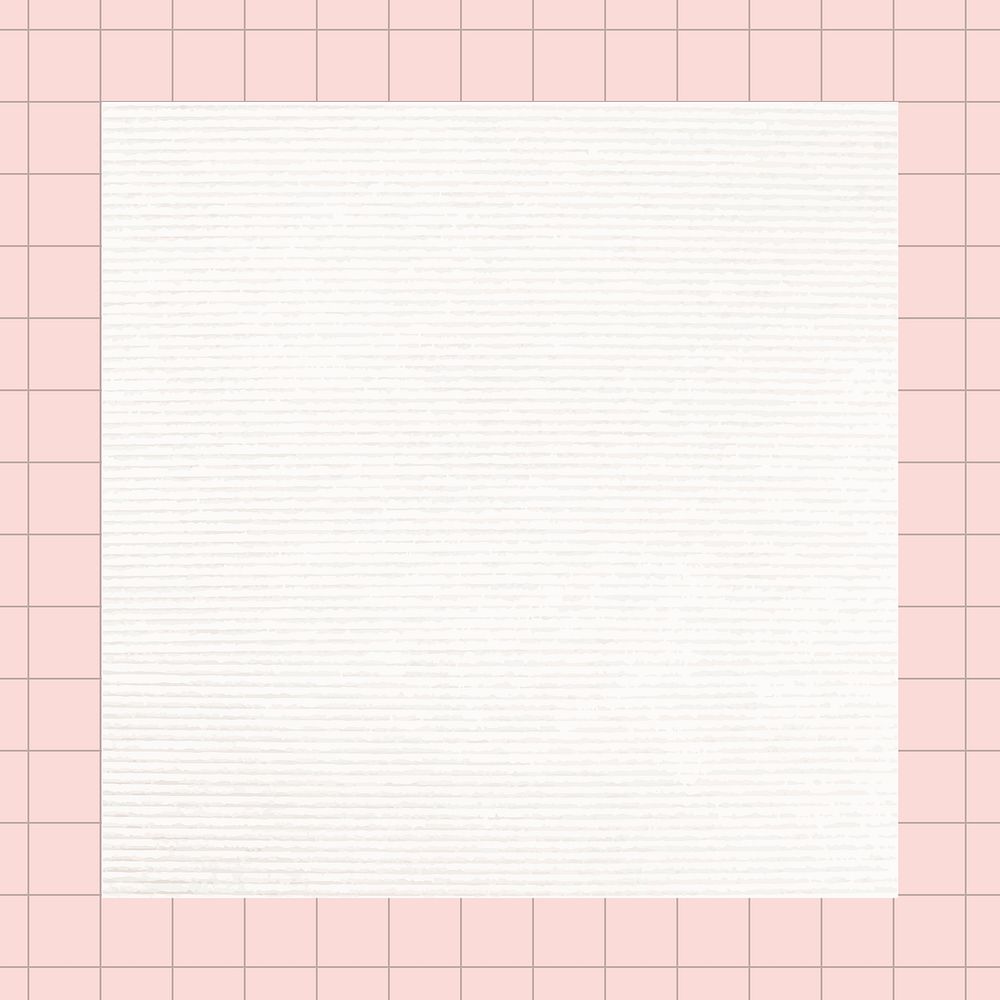 Blank notepaper psd on pink grid background