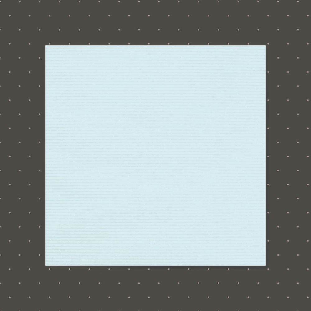 Pastel blue square notepaper vector graphic