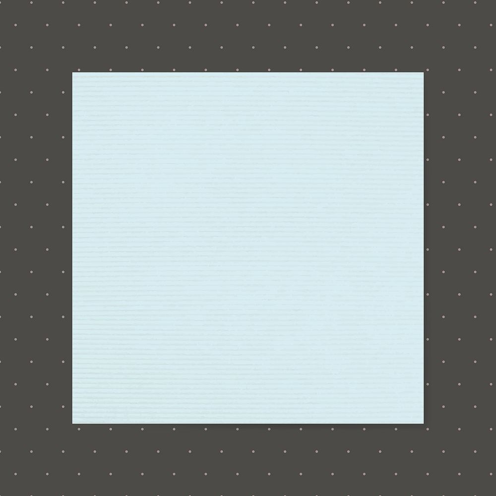Pastel blue square notepaper psd graphic