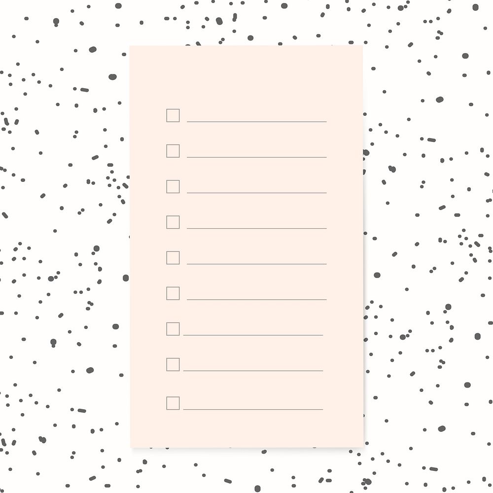 Blank to do list stationery graphic
