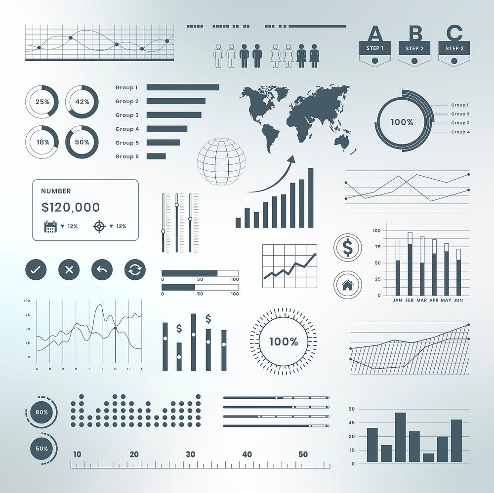 Business infographic vector data analysis dashboard 