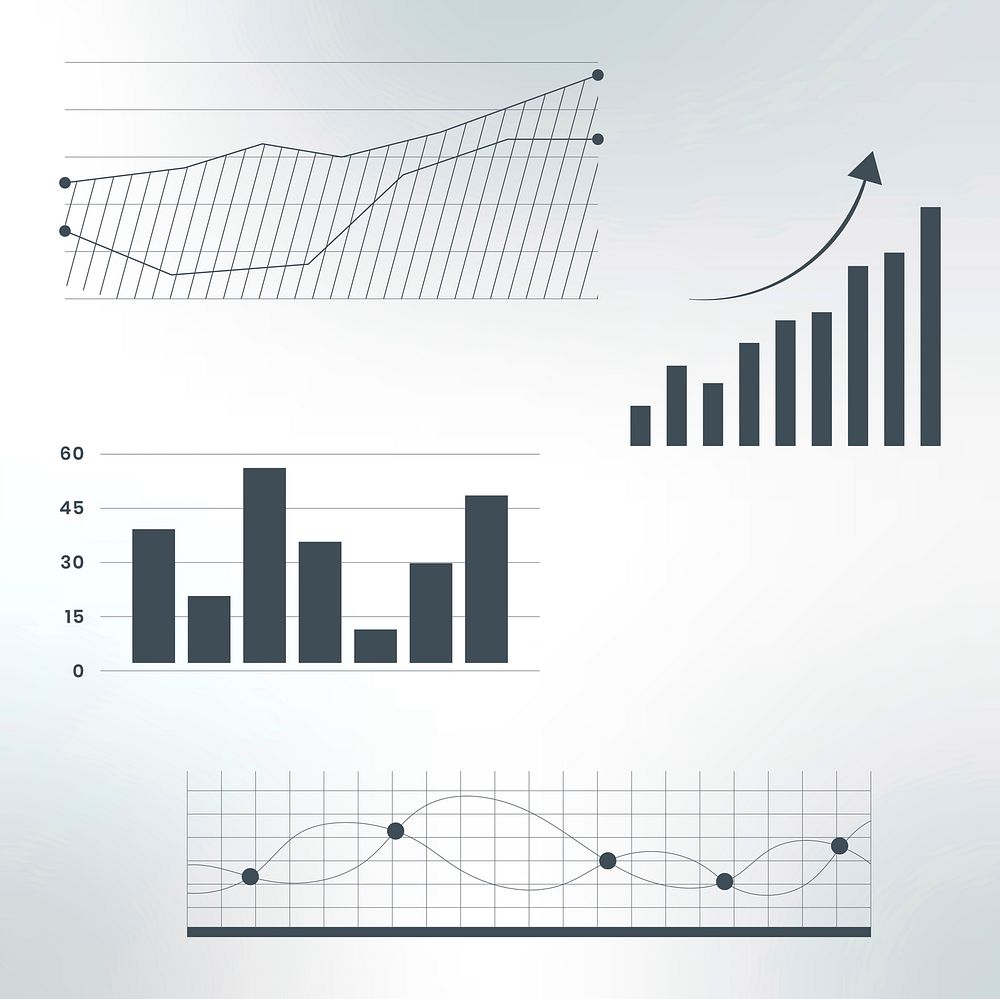 Marketing vector data analysis graph infographic
