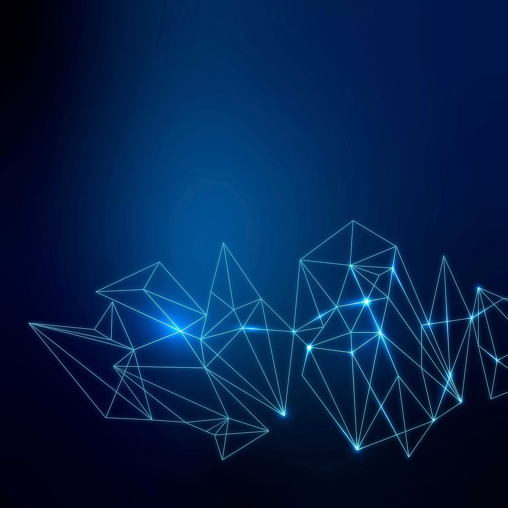 Abstract digital network vector blue background