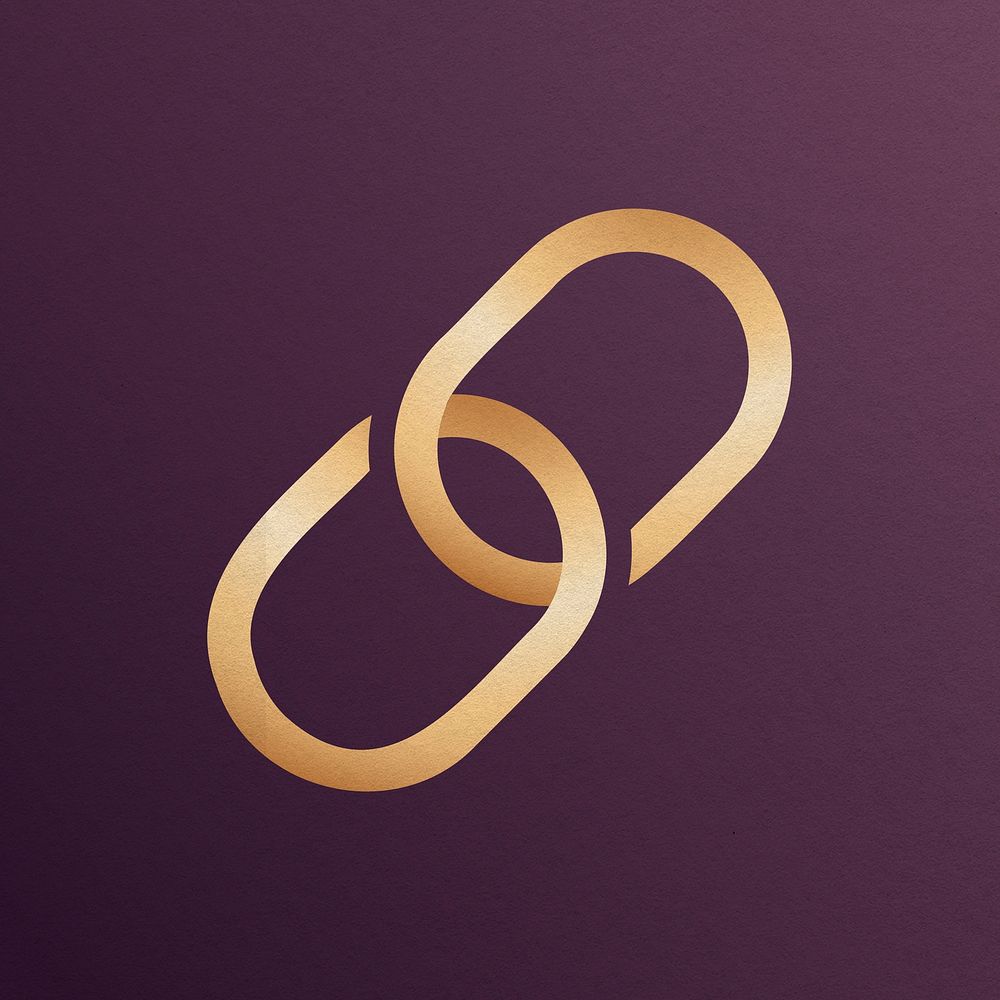 Gold business logo vector chain icon design