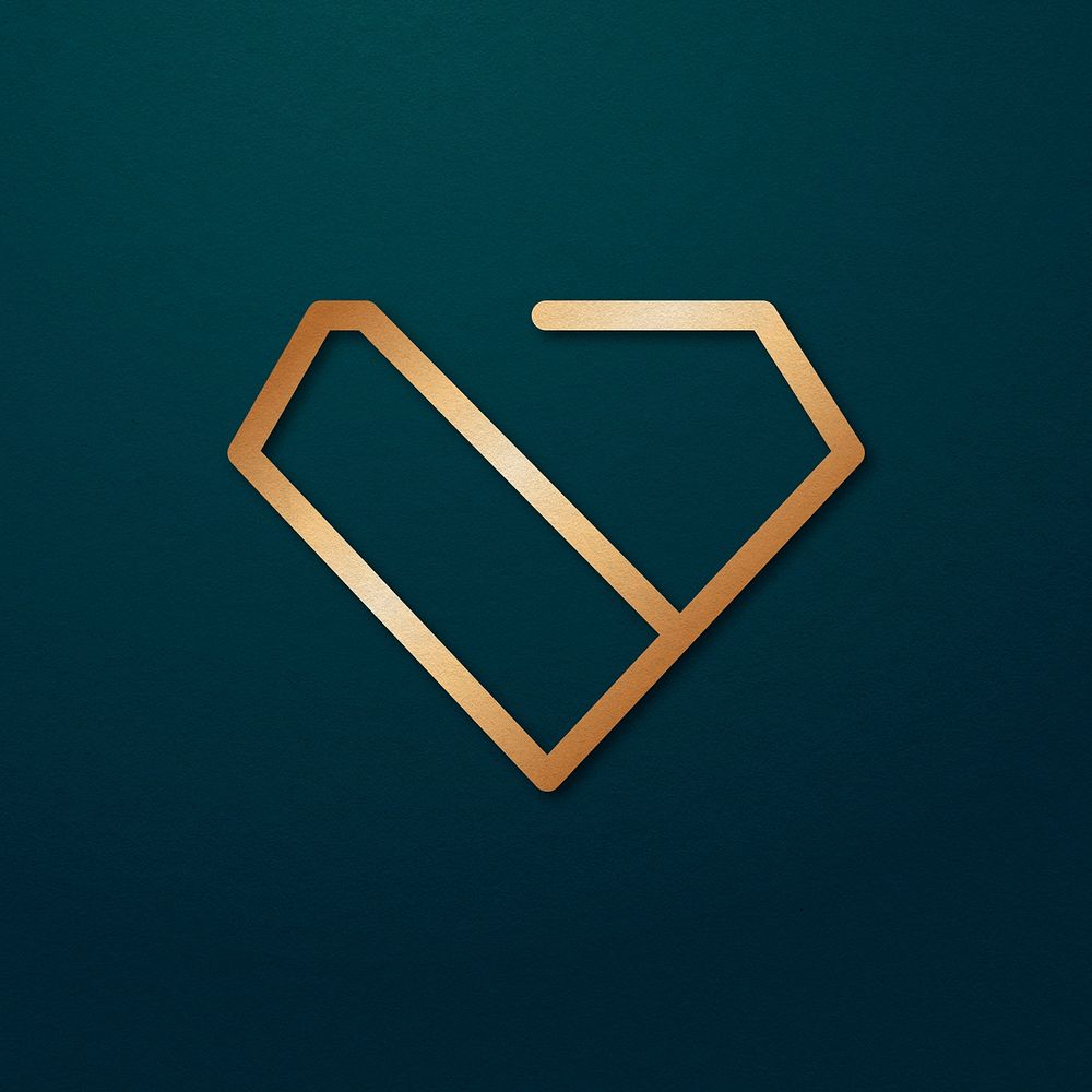 Gold business logo vector luxury diamond icon design