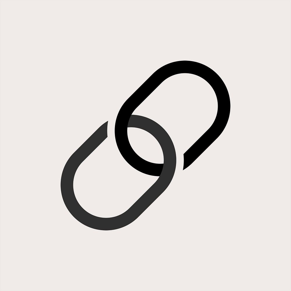 Modern black business logo psd chain symbol design