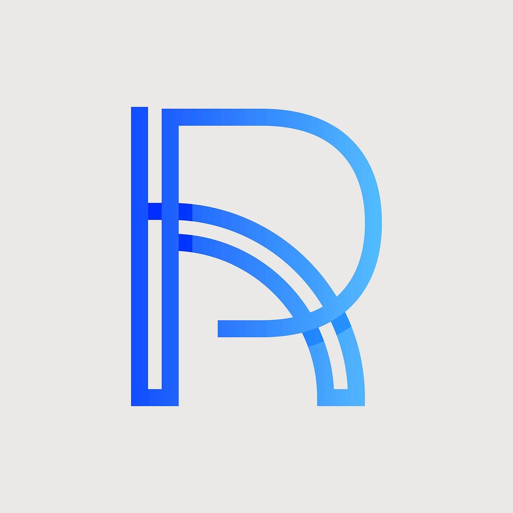 Blue business logo vector gradient icon design