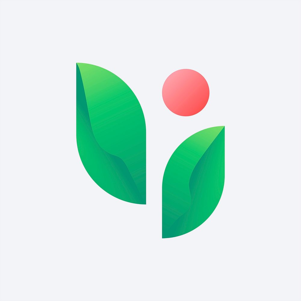 Green business logo leaf icon design illustration