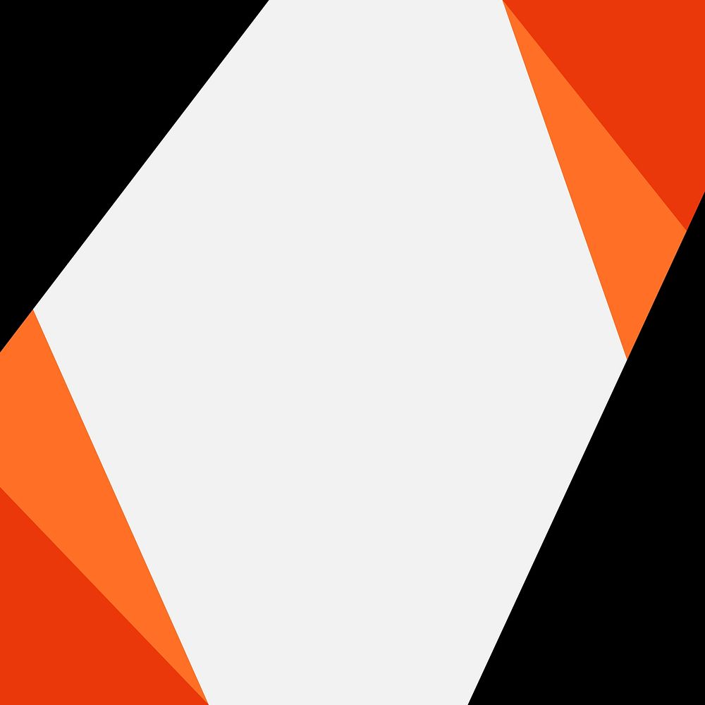 Corporate orange geometric background with design space