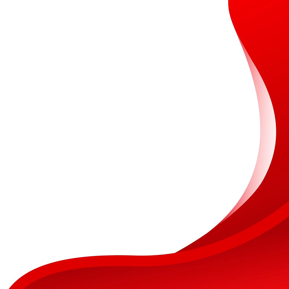 Corporate red border curve background with design space