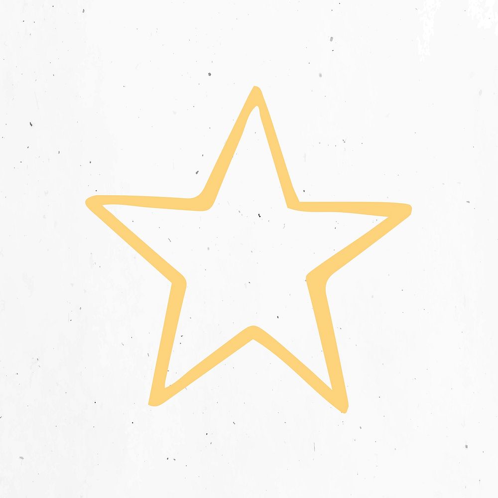 Pastel yellow color star clipart