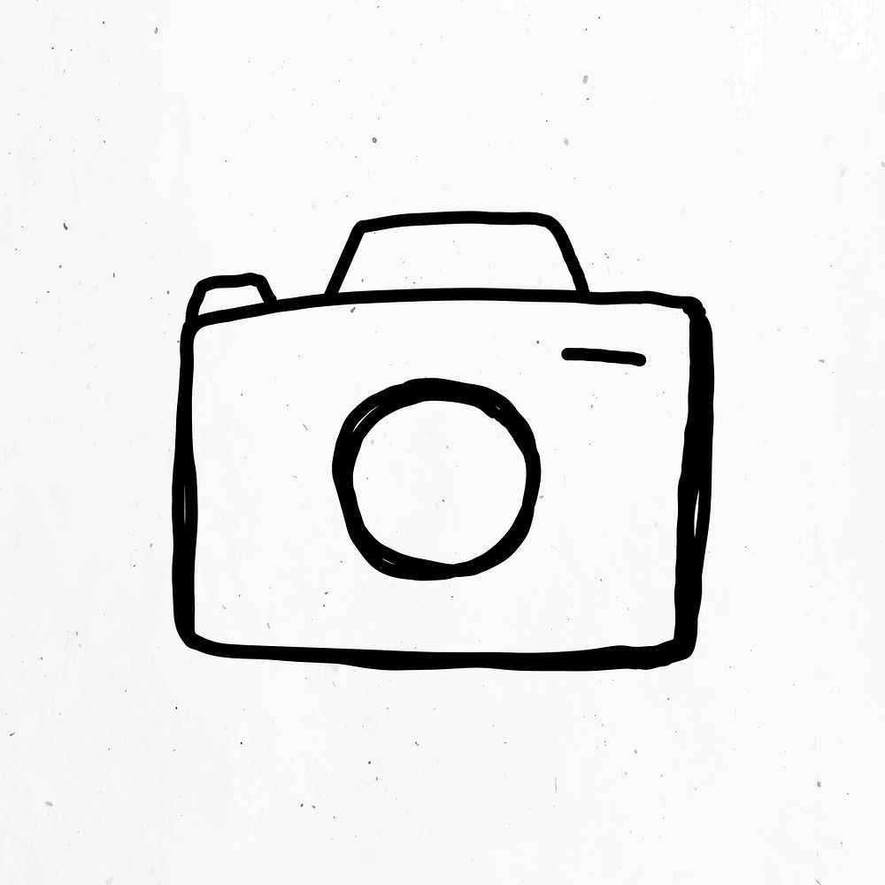 Black and white camera sticker