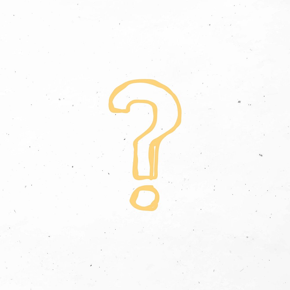 Simple yellow question mark sign