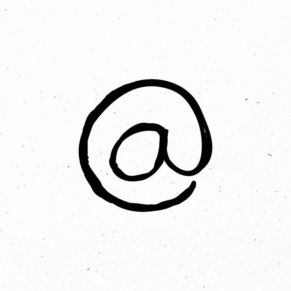 Minimal hand drawn mail psd symbol