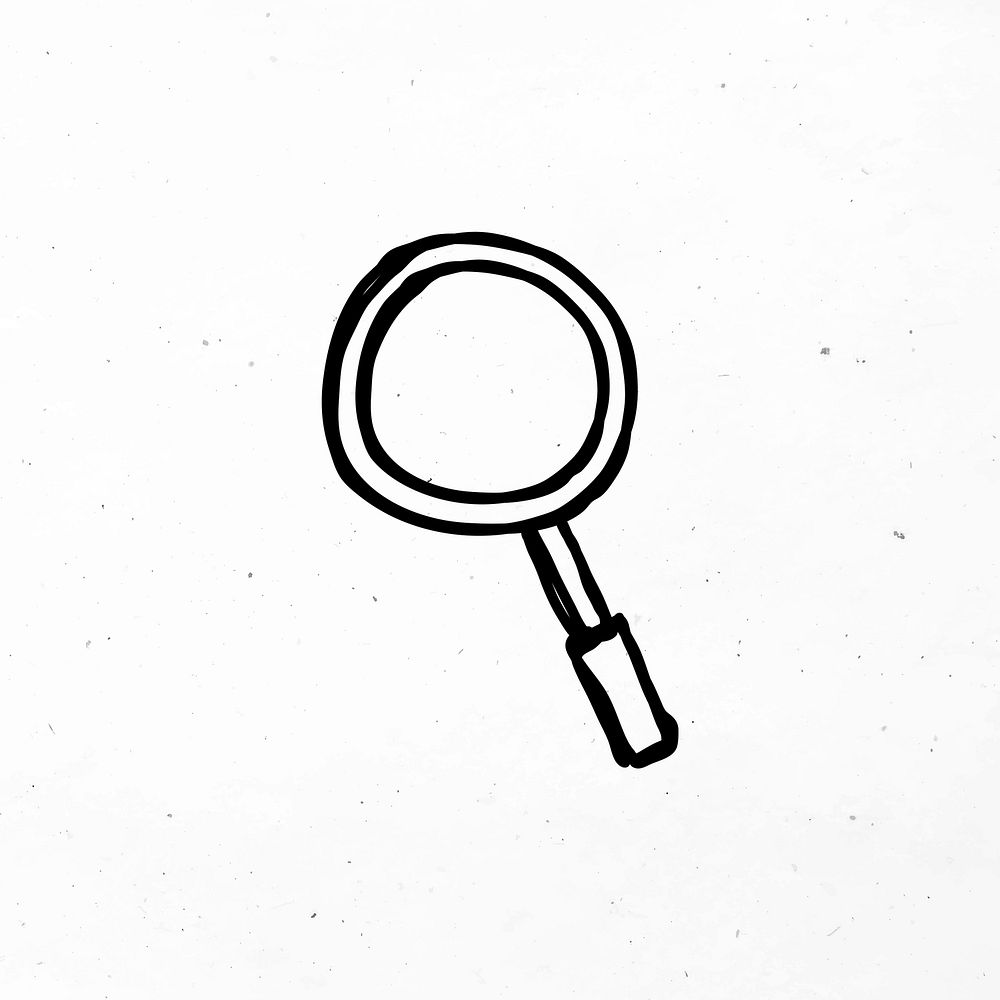 Simple magnifying glass with doodle design