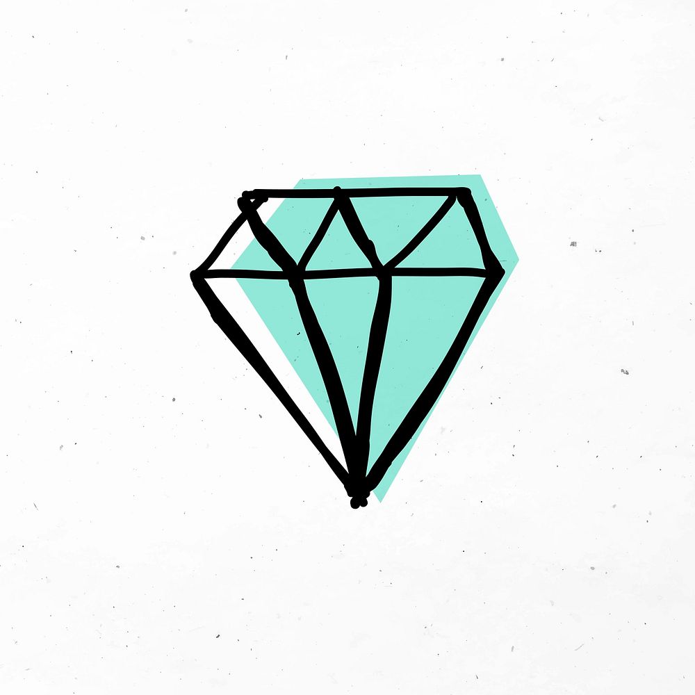 Luxury hand drawn diamond icon