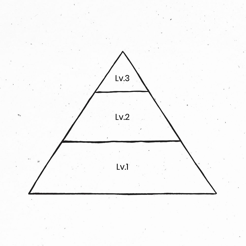 Simple pyramid chart psd clipart