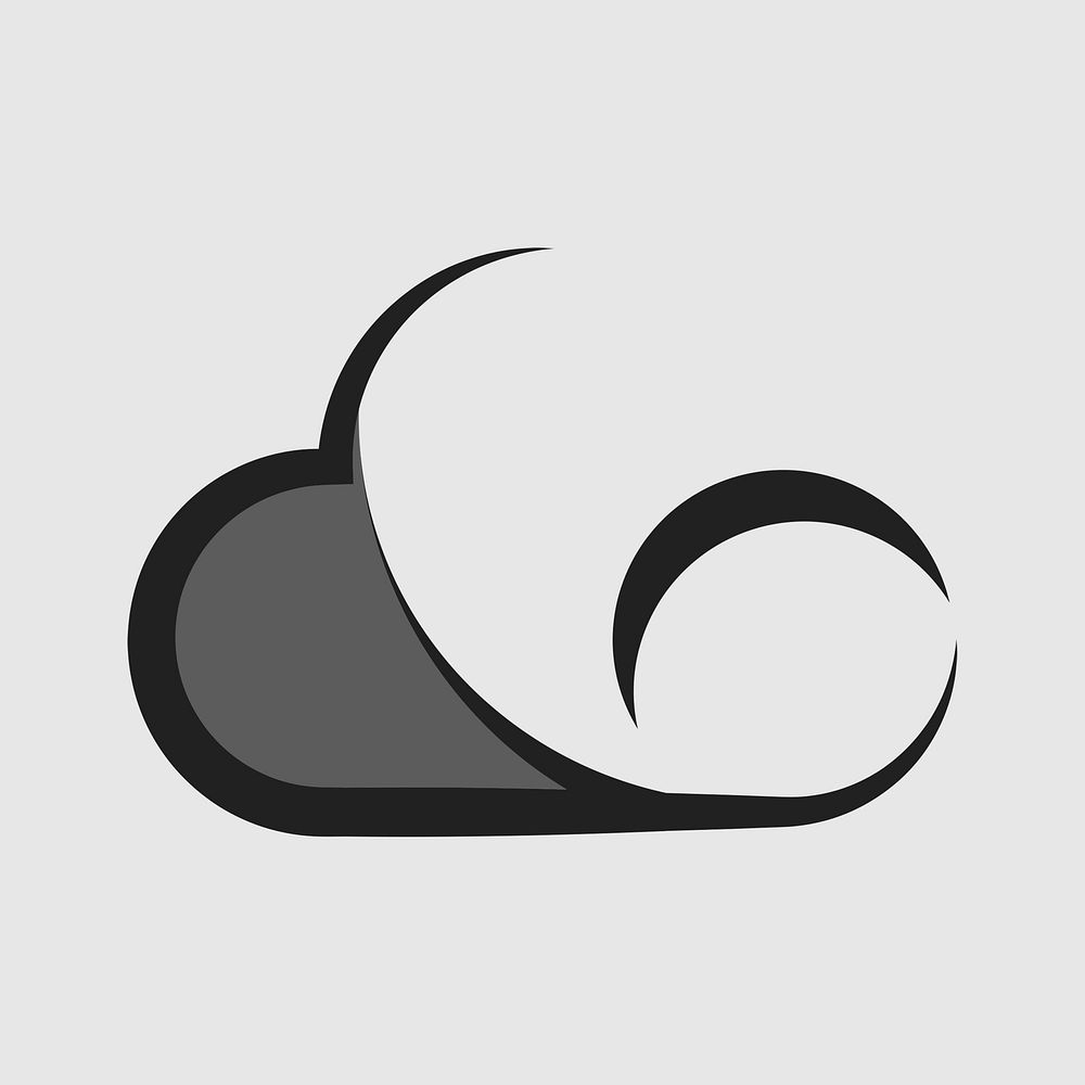 Simple cloud logo psd technology icon design