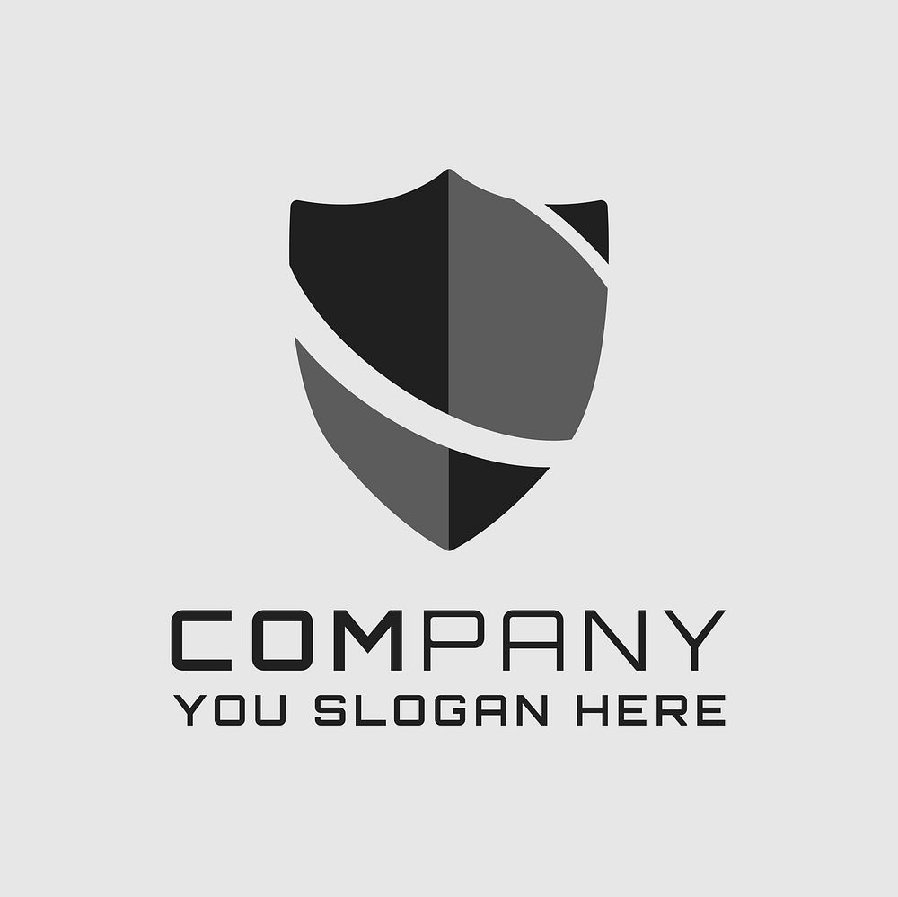 Simple antivirus editable slogan psd logo design
