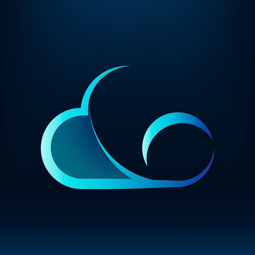 Gradient  cloud logo vector technology icon design