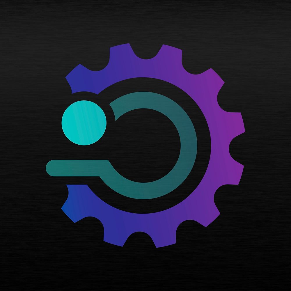 Gradient engine logo psd technology icon design