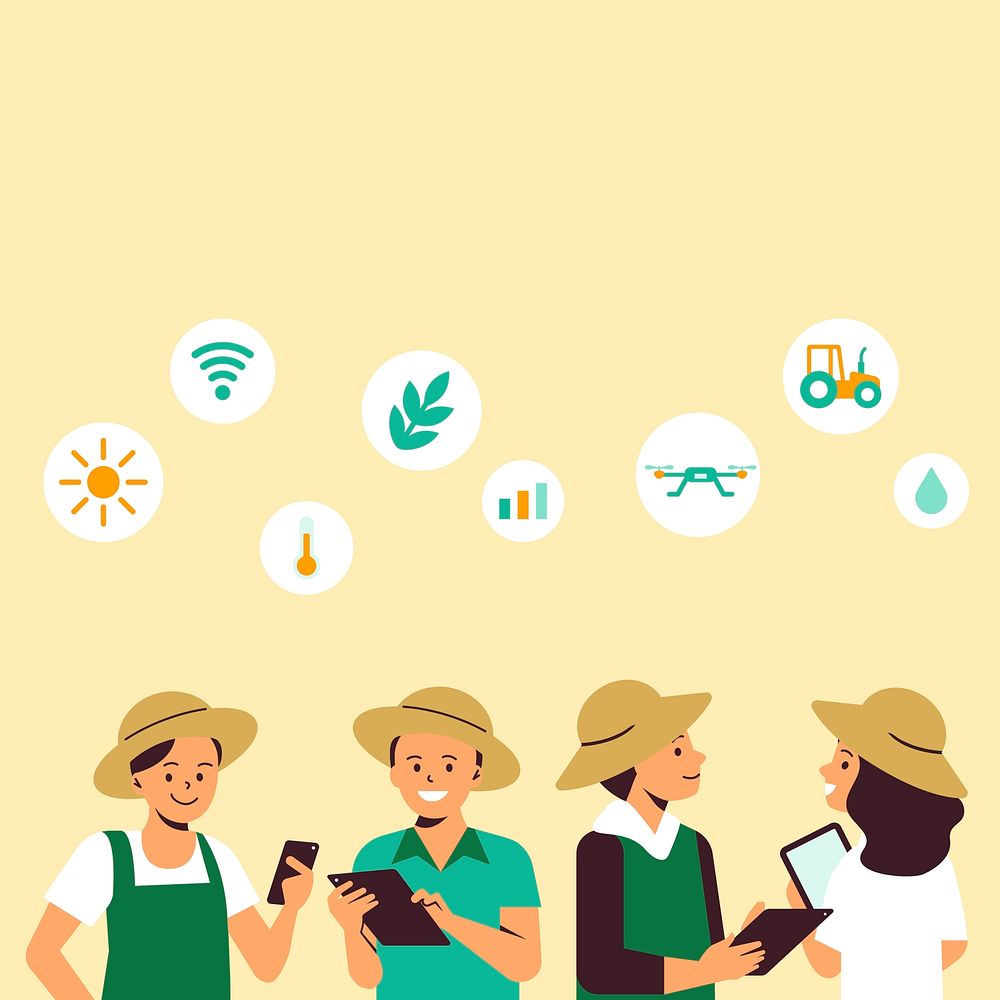 Smart farming community psd digital agriculture