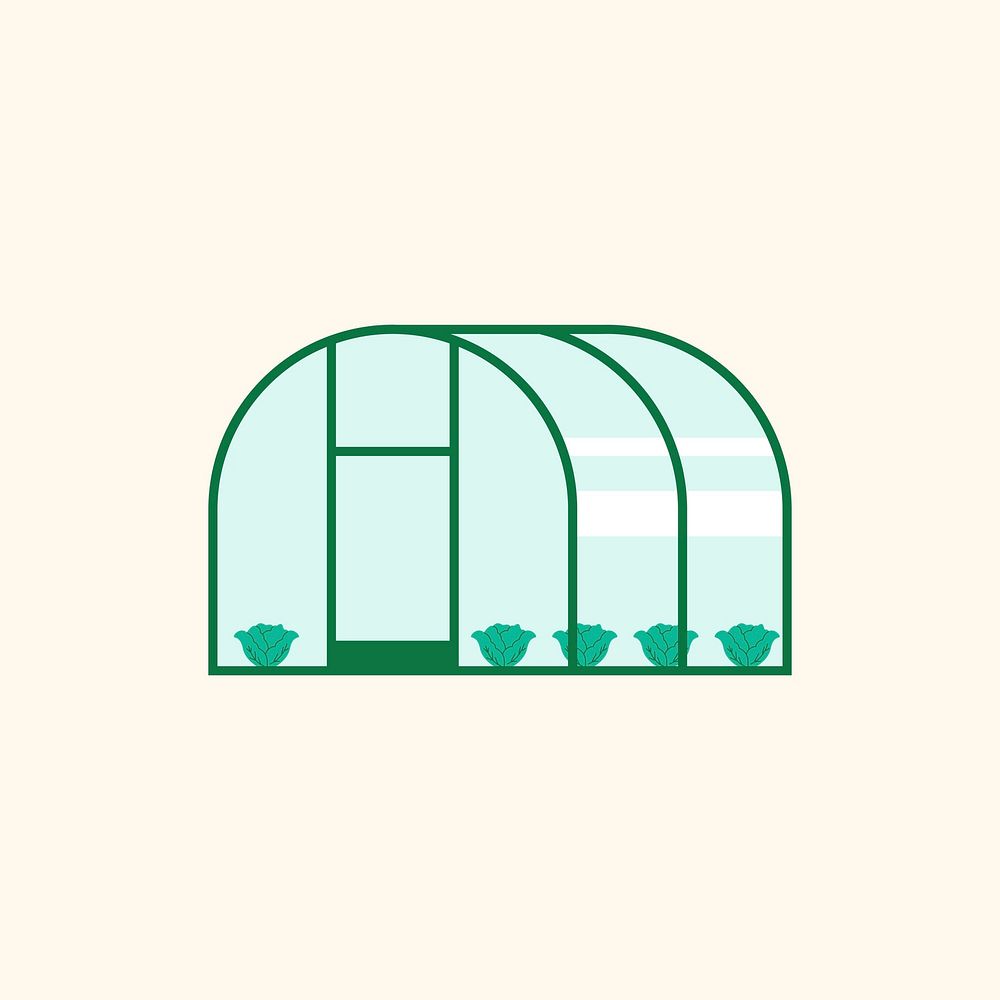 Smart greenhouse icon digital agriculture technology illustration