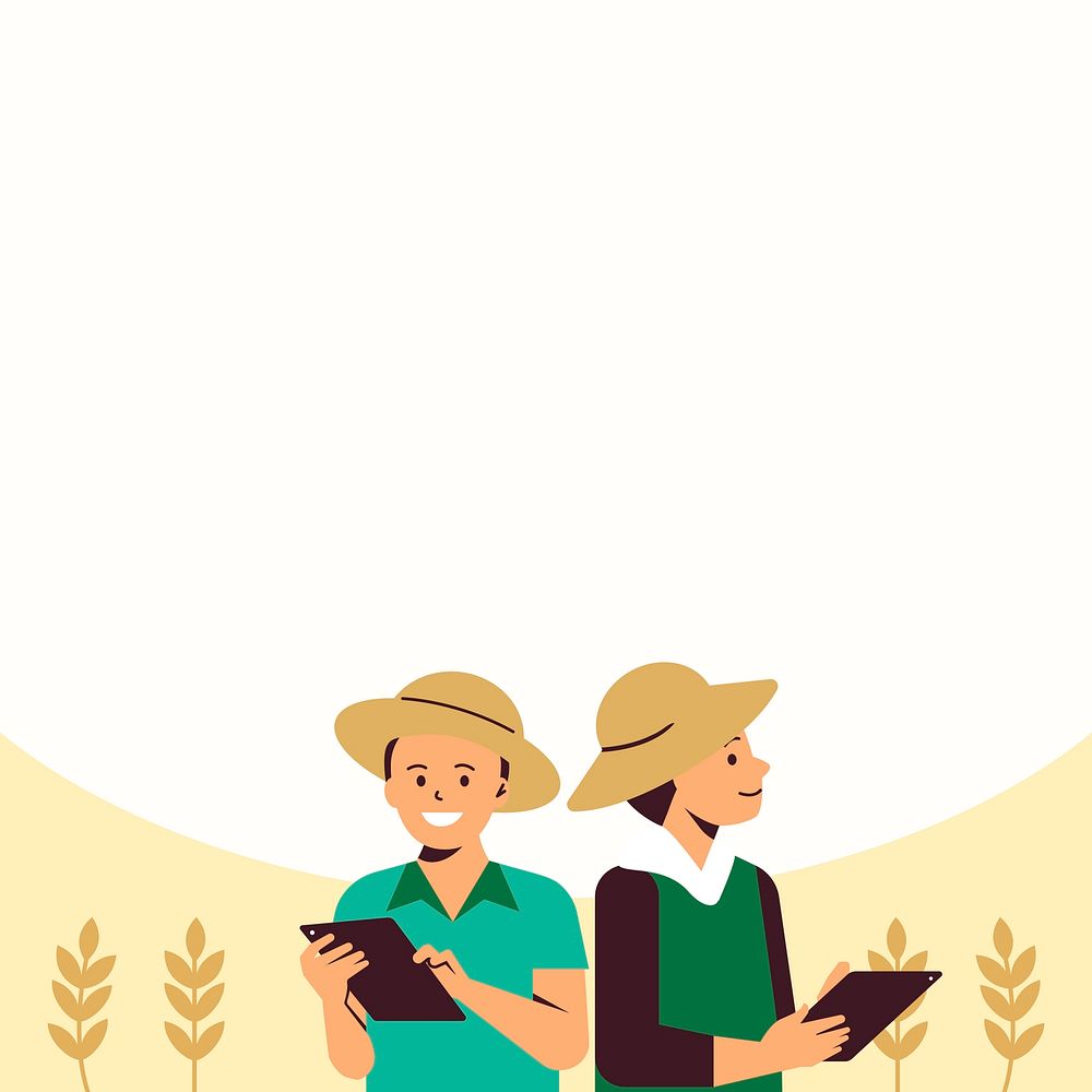 Agripreneurship smart farming social media background illustration