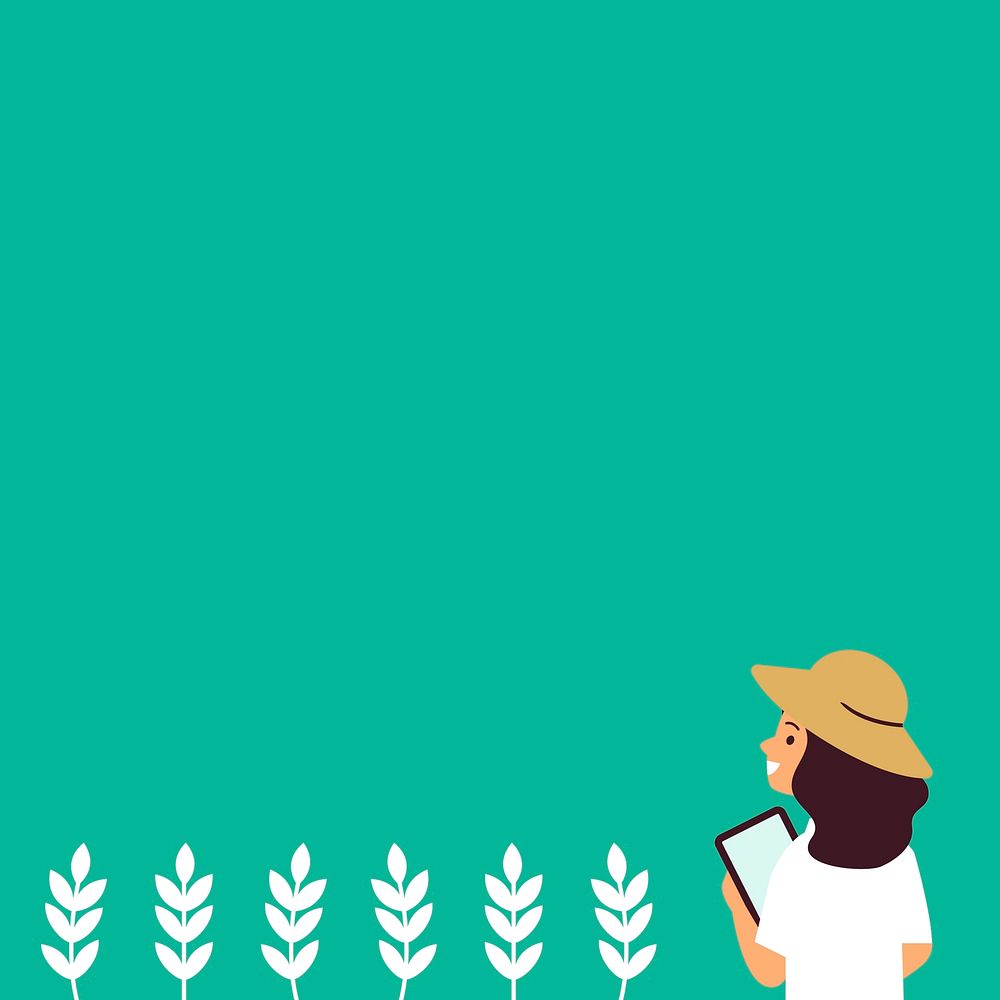 Green business smart farming background illustration
