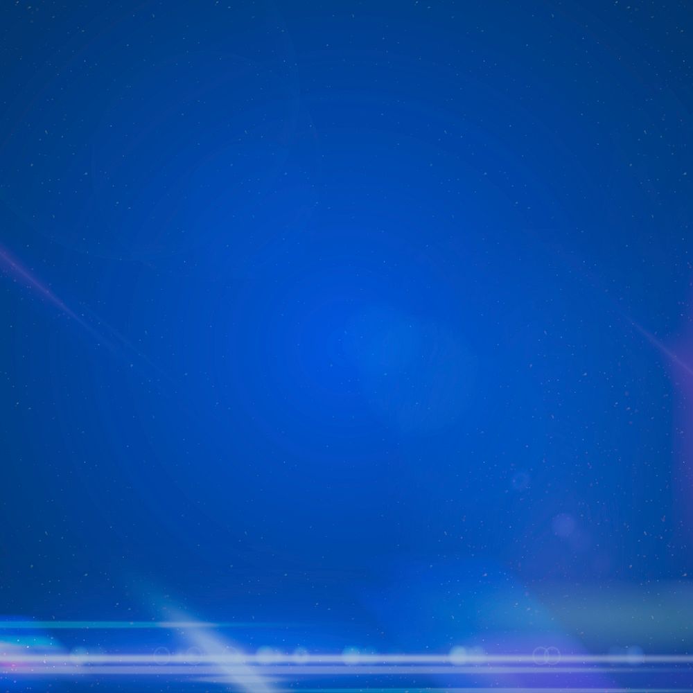 Futuristic anamorphic lens flare on deep blue background