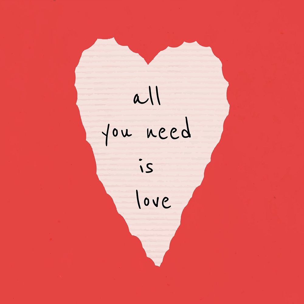All you need is love illustration for social media post