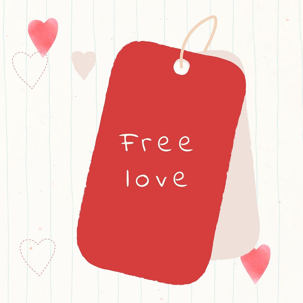 Free love tag for Valentine's day