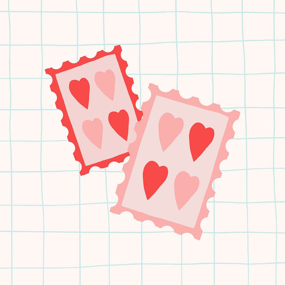 Valentine's day postage vector for your loved one