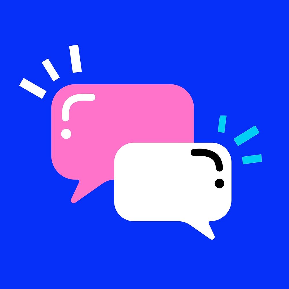 Messaging vector icon in funky style