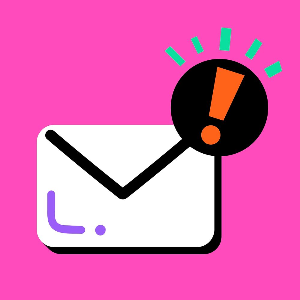 Funky message notification icon vector