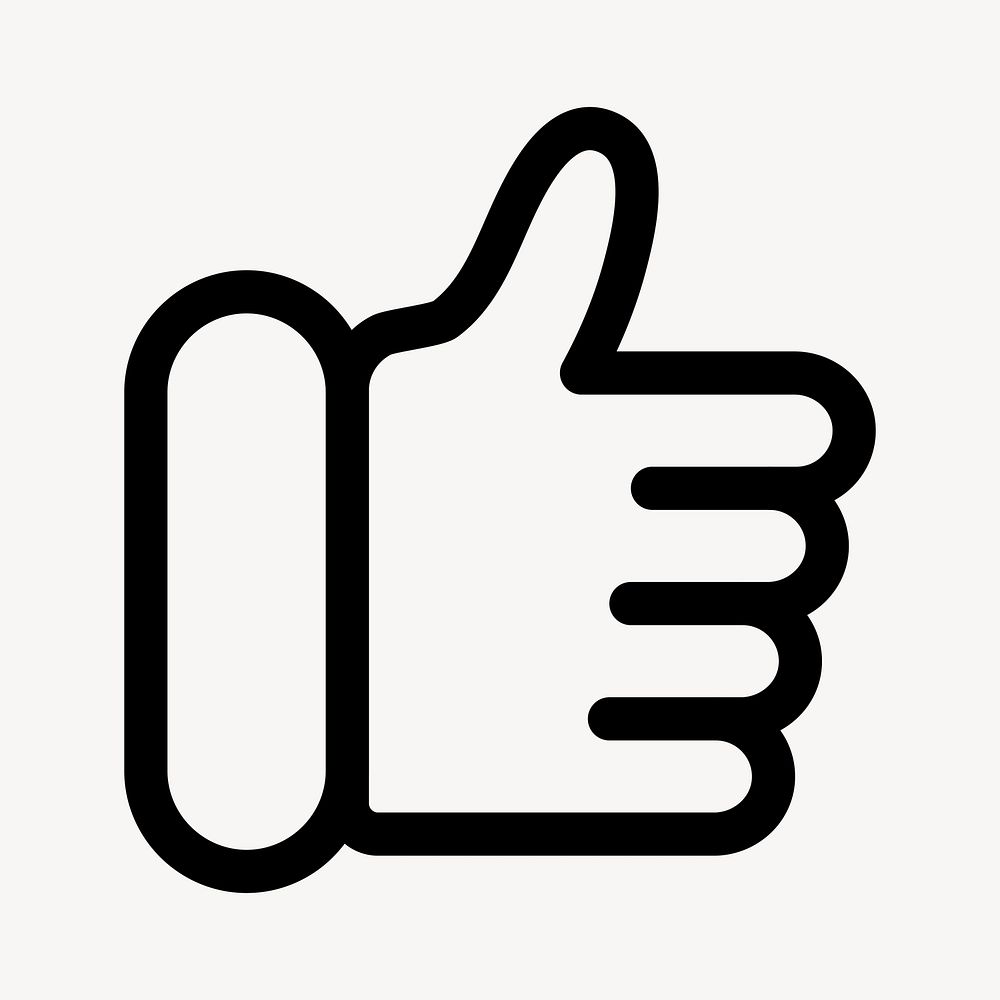Thumbs up outlined icon for social media app