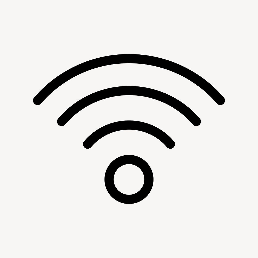 Wifi outlined icon for social media app