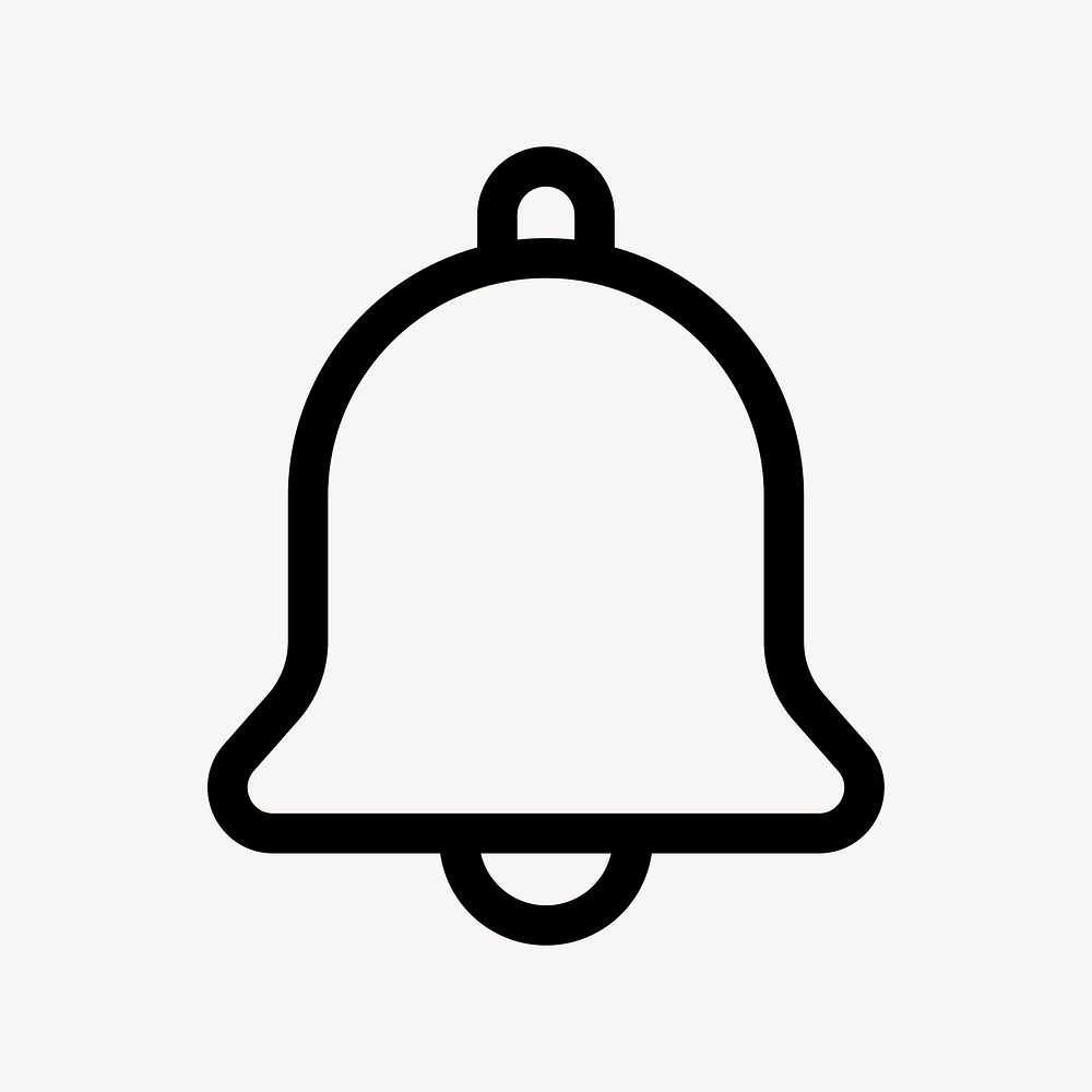 Bell outlined icon for social media app