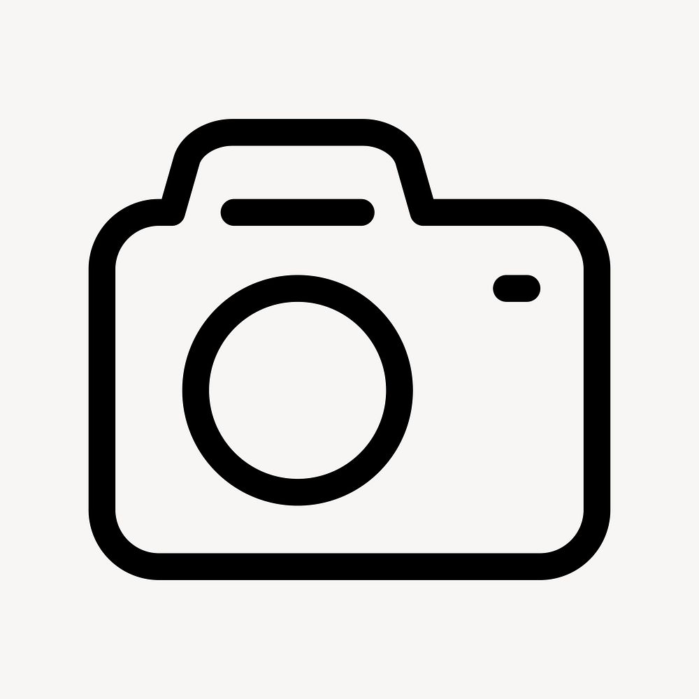 Camera outlined icon for social media app