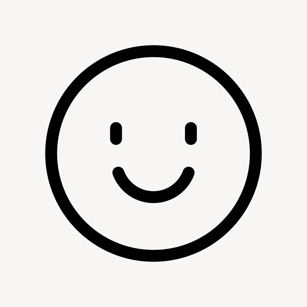 Smile outlined icon for social media app