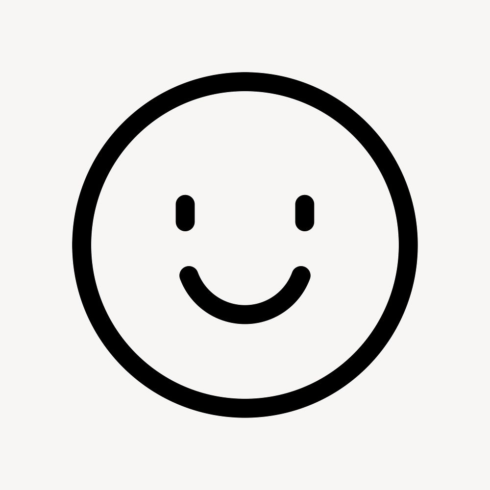Smile outlined icon psd for social media app