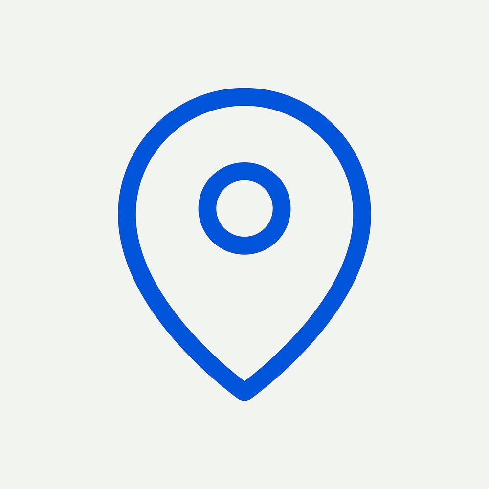 Location blue icon psd for social media app minimal line
