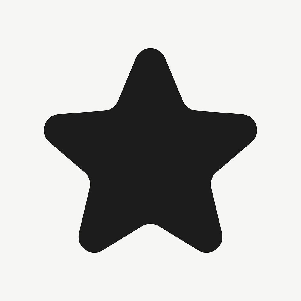 Star filled icon vector black for social media app