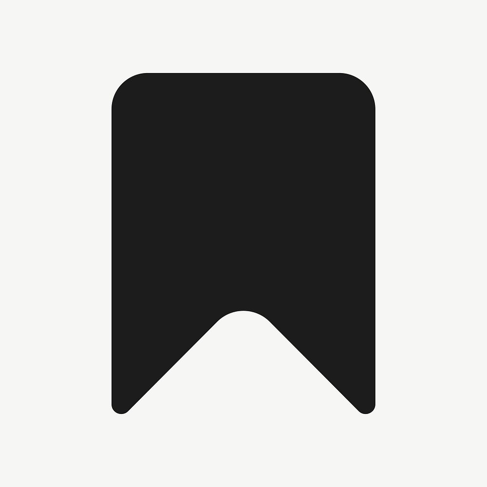 Bookmark filled icon vector black for social media app