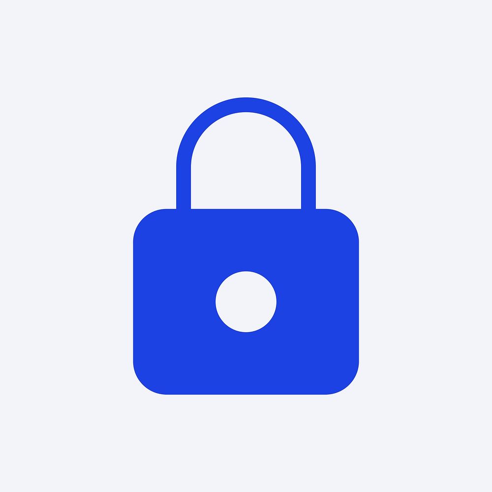 Padlock social media icon psd secure mode symbol in flat style