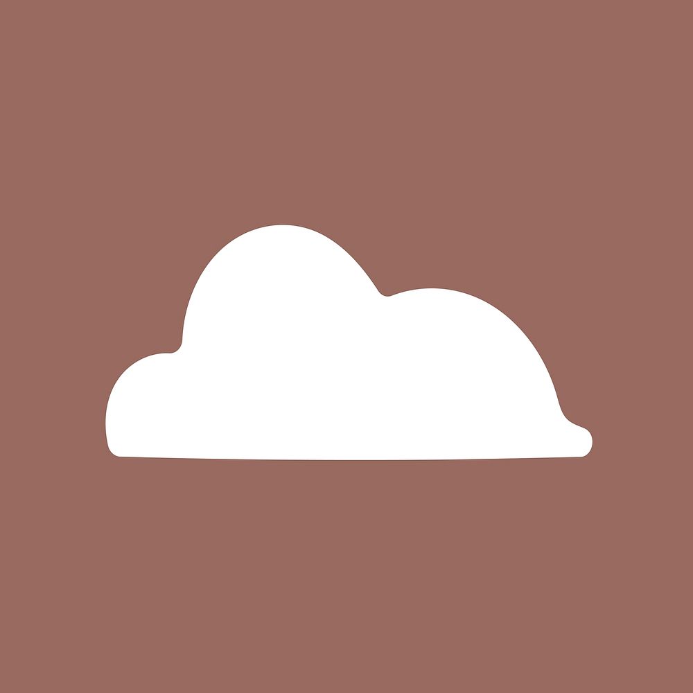 Weather forecast app icon cloud illustration simple flat style